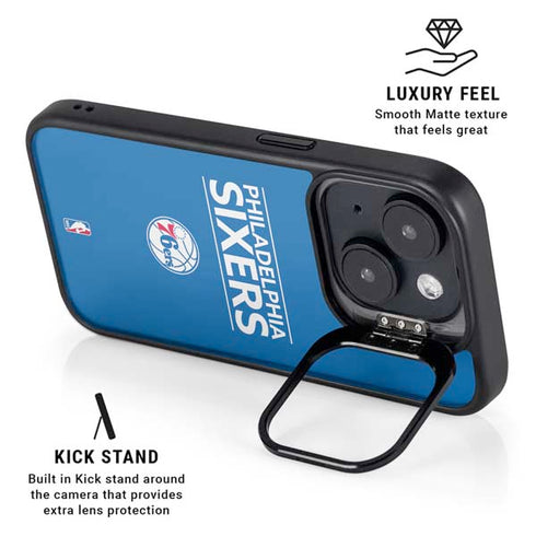 NBA Philadelphia 76ers Standard - Blue iPhone 15 Plus Kickstand Case